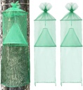 Qualirey 2 Pack Spotted Lanternfly Traps Lantern Fly Killer Mesh Tree Trap with Jute Rope and Nails Effective Way to Catch Lantern Flies and Nymphs (Green)