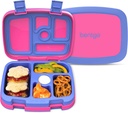 Bentgo Kids Bento-Style 5-Compartment Leak-Proof Lunch Box - Ideal Portion Sizes for Ages 3 to 7 - Durable, Drop-Proof, Dishwasher Safe, PFAS & BPA-Free & Made with Food-Safe Materials (Fuchsia)