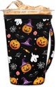 Halloween Pumpkin Reusable Insulator Coffee Sleeves for Drinks Beverages, Neoprene Holder with Handle for Most Coffee or Ice Drink, 24-28oz