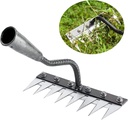 Iron Weeding rake Iron Gardening Weeding rake Detachable Manual Gardening Weeding Tool Suitable for Gardening and Turning Soil loosening Tool (8 Teeth)
