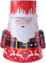 Cookie Jars Santa Claus Shape Christmas Cookie Tins with Lids Empty Cookie Tins Food Tin Storage Containers for Gift Giving Candy Cookie Treats Chocolate Coin