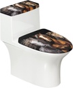 Horse Toilet Seat and Tank Lid Covers for Bathroom Set Round Oval 2 Piece for Kids Fit Most Round and Elongated Toilet Bathroom Decor