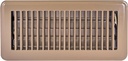 EZ-FLO 4 x 10 Inch (Duct Opening) Floor Register Vent Cover, One-Way Ventilation Register Diffuser, Solid Steel HVAC Air Vent Cover, Brown, 61602