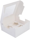 12pcs White Cake Box Compartments for Muffins Baked Treats Packaging for Weddings Parties
