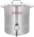 CONCORD Stainless Steel Home Brew Kettle Stock Pot (Weldless Fittings) (160 QT/ 40 Gal)
