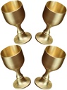 4pcs Copper Alloy High Stem Goblets Elegant Retro Wine Cups for Luxury Gatherings Communion Party Decorations Unique Cup Ornaments and Versatile Drinkware
