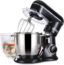 Kitchen in the box Stand Mixer, 5QT Two bowls Electric Food Mixer, 10 Speeds 3-IN-1 Kitchen Mixer for Daily Use with Egg Whisk,Dough Hook,Flat Beater (Black, 5QT)