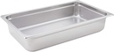 Winco Full Size 4" Deep Metal Food Pan/Steam Table Pan, Anti-Jam, 22 Gauge