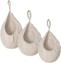 1set Woven Hanging Basket Wall Decor for Home Storage Stylish Fruit Organizer for Kitchen Versatile Sundries Holder