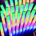 pelreame 55 Pcs LED Foam Glow Sticks Bulk,Foam Light Up Sticks 3 Modes of Color Flashing,Glow in The Dark Party Supplies for Birthday,Wedding,Raves,Carnival,New Year,Concert,Halloween Christmas