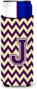 Letter J Chevron Purple and Gold Ultra Beverage Insulators for slim cans