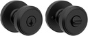 Kwikset Maven Entry Door Knob with Lock and Key, Secure Keyed Handle Exterior, Front Entrance and Bedroom, Matte Black, Pick Resistant SmartKey Rekey Security and Microban (Pack of 10)