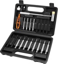 HORUSDY 22-Piece Durable Punch and Hammer Set, Steel Roll Pin Punch Set, Punch Tool Kit with Replaceable Face Hammer for Maintenance, with Organizer Storage Box