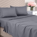 Utopia Bedding Queen Sheet Set – Brushed Microfiber – Ultra Soft Bed Sheets for Queen Size Bed Set – Deep Pocket, Wrinkle & Fade Resistant – Includes 1 Fitted, 1 Flat, 2 Pillowcases (Grey)