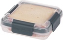SnapLock by Progressive Sandwich To-Go Container - Gray, SNL-1001GY Easy-To-Open, Leak-Proof Silicone Seal, Snap-Off Lid, Stackable, BPA FREE