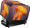 4 Slice Toaster Covers Bread Machine Cover Quilted Dustproof Fingerprint Protectors Small Washable Appliance Cover Jellyfish Orange Bread Maker Dust Protection Universal Size
