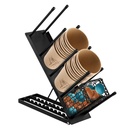 Luxshiny Metal Tea Coffee Cup Holder Straw Storage Basket Easy Access Cup Organizer for Kitchen