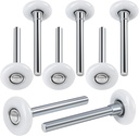 HNYYZL Garage Door Rollers 1.8 inch Nylon Roller, 4" Carbon Steel stem, Ultra-Quiet and Smooth(4" -8pcs)