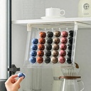 QISHENG - Coffee Pods Capsules Organizer Drawer, Storage Holder for Capsule Coffee, Under Cabinet Space-saving Organizer (30-Capacity).