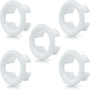 5 Pcs White Overflow Cover Rings, Round Hole Trim Hole Insert in Cap for Home/Sink/Bathroom/Kitchen