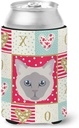 Caroline's Treasures CK5144CC Owyhee Bob Cat Love Can or Bottle Hugger, Red Cooler Washable Drink Sleeve Collapsible Beverage Insulated Holder, Can Hugger, Multicolor