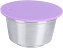 Refillable Coffee Capsule Cup, Stainless Steel Reusable Coffee Pods with Silicone Lid Fit for Dolce Gusto Coffee Maker