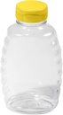 Little Giant® Plastic Honey Jar | Skep-Style Jar | Honey Squeeze Bottle with Flip-top Lid | Plastic Honey Bottle | 12 Pack | 16 Ounce