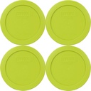 Pyrex 7200-PC 2-Cup Edamame Green Food Storage Replacement Lid (4-Pack) - Made in USA
