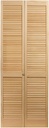 LTL Home Products 810420 Louvered Bifold Interior Solid Wood Door, 32" x 80", Unfinished Pine