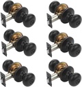 Dynasty Hardware TAH-30-12P Tahoe Privacy Door Knob, Aged Oil Rubbed Bronze, Contractor Pack (6 Pack)