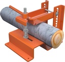 Log Clamp Lock for 1-1/2" - 4-1/2" Logs, Heavy-Duty Log Holder for Cutting, Quick Adjustment and Locking Wood, Orange
