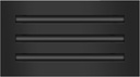 BUILDMART - 12x6 Modern AC Vent Cover - Decorative Black Air Vent - Standard Linear Slot Diffuser - Register Grille for Ceiling, Walls & Floors - Texas Buildmart