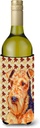 Caroline's Treasures LH9111LITERK Airedale Fall Leaves Portrait Wine Bottle Hugger Bottle Cooler Sleeve Hugger Machine Washable Collapsible Insulator Beverage Insulated Holder