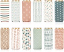Whaline 12Pcs Boho Slim Beer Can Sleeve 12oz Summer Funny Pastel Can Cooler Cover Neoprene Insulated Beer Caddies Reusable Thermocooler for Beverage Bottle Decor Party Favor