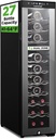 NutriChef 27 Bottle Wine Fridge | Dual Zone Adjustable Temperature Control 41°F to 64°F | Ultra Quiet | Wine Cooler For Home, & Office | FreeStanding 43x11x23 IN | Black