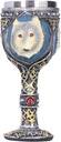 Pilipane Vintage Champagne Goblet, Wine Cup with Wolf heads Decor, Cocktail Glass, Drinking Glasses for Indoor and Outdoor Bar Kitchen Use