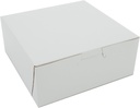 SCT white one-piece non-window bakery boxes, 6 x 6 x 2.5, white, paper, 250/carton