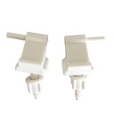 2 Pack Toilet Seat Hinges Replacement with Bolts Screw Nuts Bracket White Plastic Repair Kit Parts for Toilet seat Elongated with Same Hinges Cover Lid Bathroom WC Hardware NOT Universal
