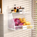 Hanging Fruit Basket for Kitchen, Kitchen Organizers and Storage Potato Onion Vegetable Storage Wall Baskets Pantry Organizers and Storage Stackable Basket