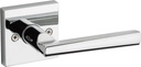 Kwikset Montreal Dummy Door Handle, Single Sided Lever for Closets, French Double Doors, and Pantry, Polished Chrome Non-Turning Reversible Interior Push/Pull Lever