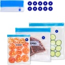 VICARKO 30 Vacuum Zipper Bags, Vacuum Sealer Bags, Food Storage, Reusable Bags, with Double Layers, BPA Free, Combo Size