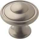 Amerock | Cabinet Knob | Satin Nickel | 1-3/16 inch (30 mm) Diameter | Everyday Heritage | 10 Pack | Drawer Knob | Cabinet Hardware