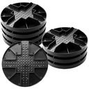 8 Pack Deck Blocks Round Foundation Support Base Heavy Duty Deck Support Pedestal Floating Shed Platform Base Foundation for Floating Piers, Decks, Post and Beam Construction