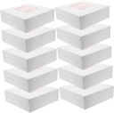 PRETYZOOM 20Pcs Window Cake Carrier Box Pastry Container Bakery Packing Case for Cakes Cupcakes Desserts for Parties and Special Occasions