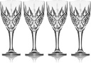 Godinger Goblet Drinking Glass, Goblet Glasses, Glass Cup, Cocktail Glass, Acrylic Glasses, Clear, Set of 4