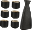 1 Set Ceramic Wine Glass Set Tea Cups Sake Pottery Cups Keep Modern Porcelain Party Traditional Sake With Infuser Fancy Aesthetic Warm Style and Black Ceramics