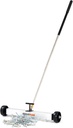 Rolling Magnetic Sweeper Magnetic Pickup Tool Magnetic Sweeper with Wheels Nail Magnet Sweeper 17 inch Heavy-duty Magnetic Lawn Yard Sweeper, Capacity with Quick & Release