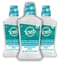 Tom's of Maine Sea Salt Natural Alcohol-Free Mouthwash, Refreshing Mint, 16 Fl Oz (Pack of 3)