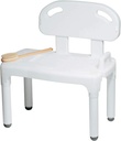 Carex Universal Tub Transfer Bench, Bath Seat with Backrest, Shower Chair for Elderly and Disabled, Transfer Bench & Shower Seat for Bathtub with Adjustable Legs, Converts to Right or Left Hand Entry
