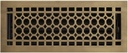 Signature Hardware 301629 Honeycomb Brass Floor Register - 4"x12" (5"x13-1/4" Overall)